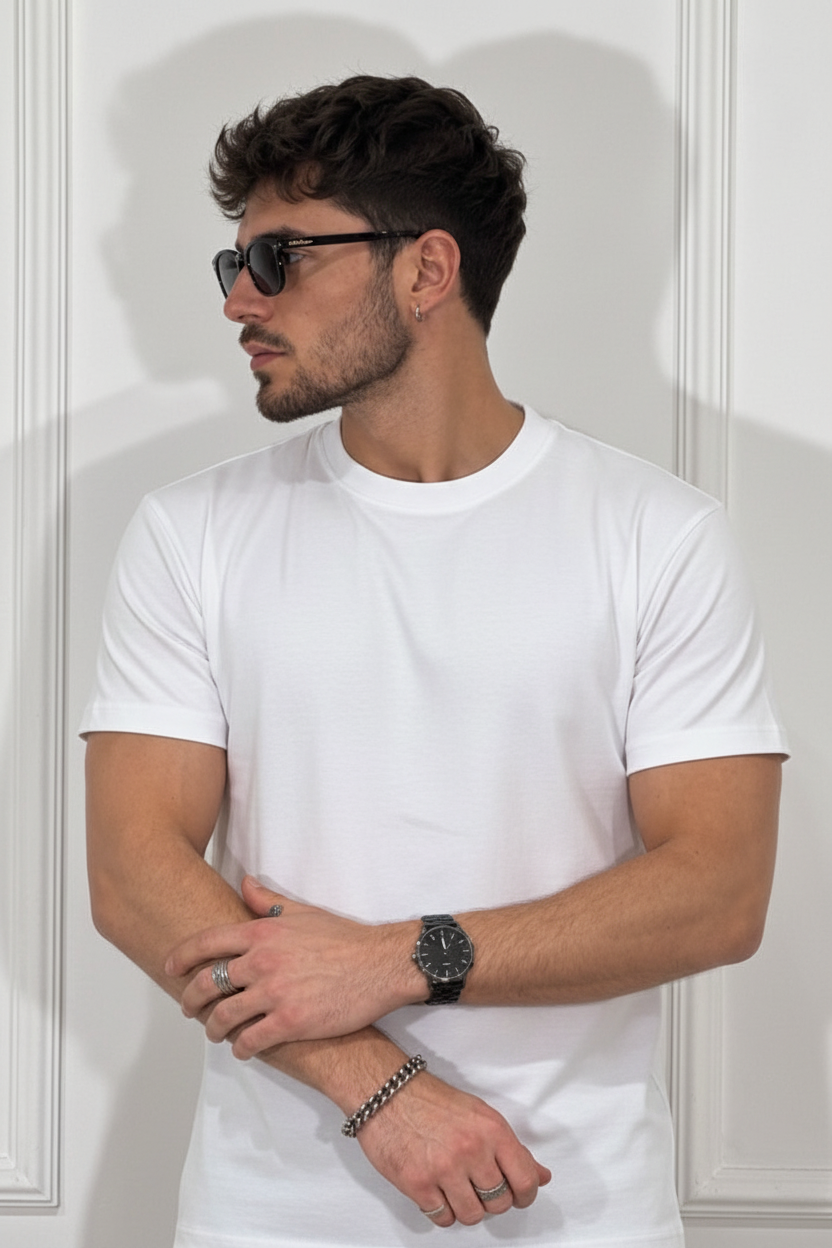 T-Shirt Basica Filo di Scozia