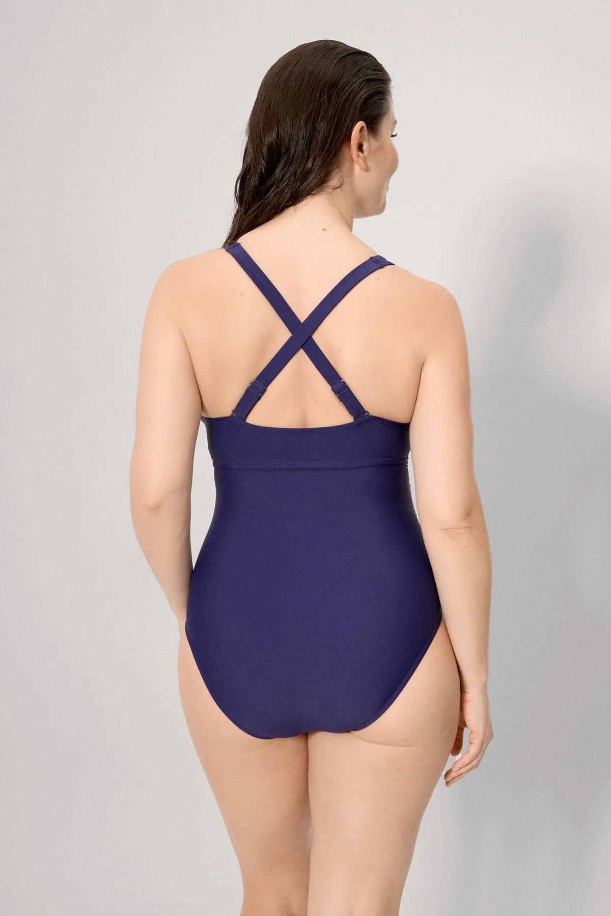 Costume da bagno snellente con ferretto marino
