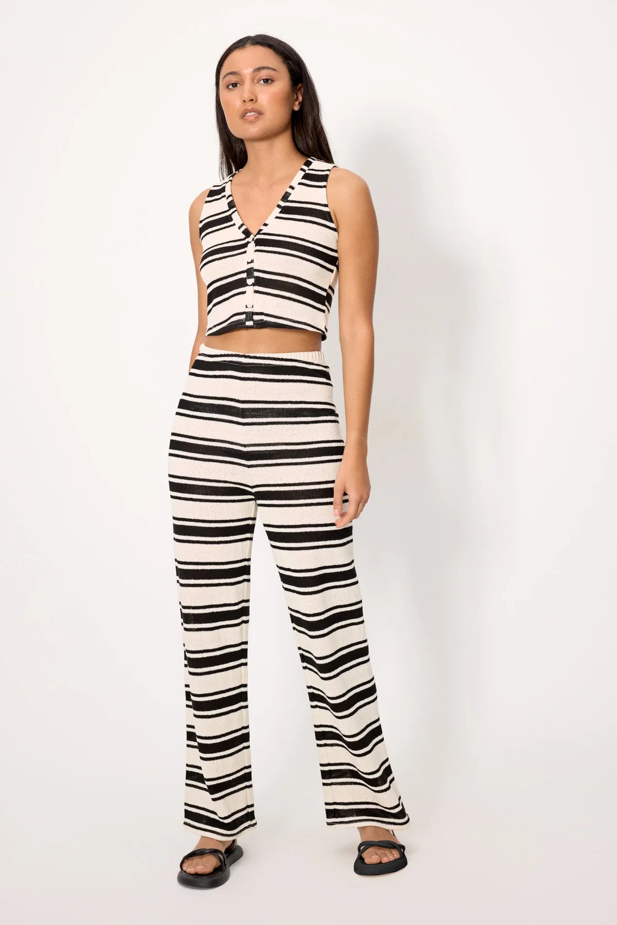 Camicia + pantalone in maglie a righe