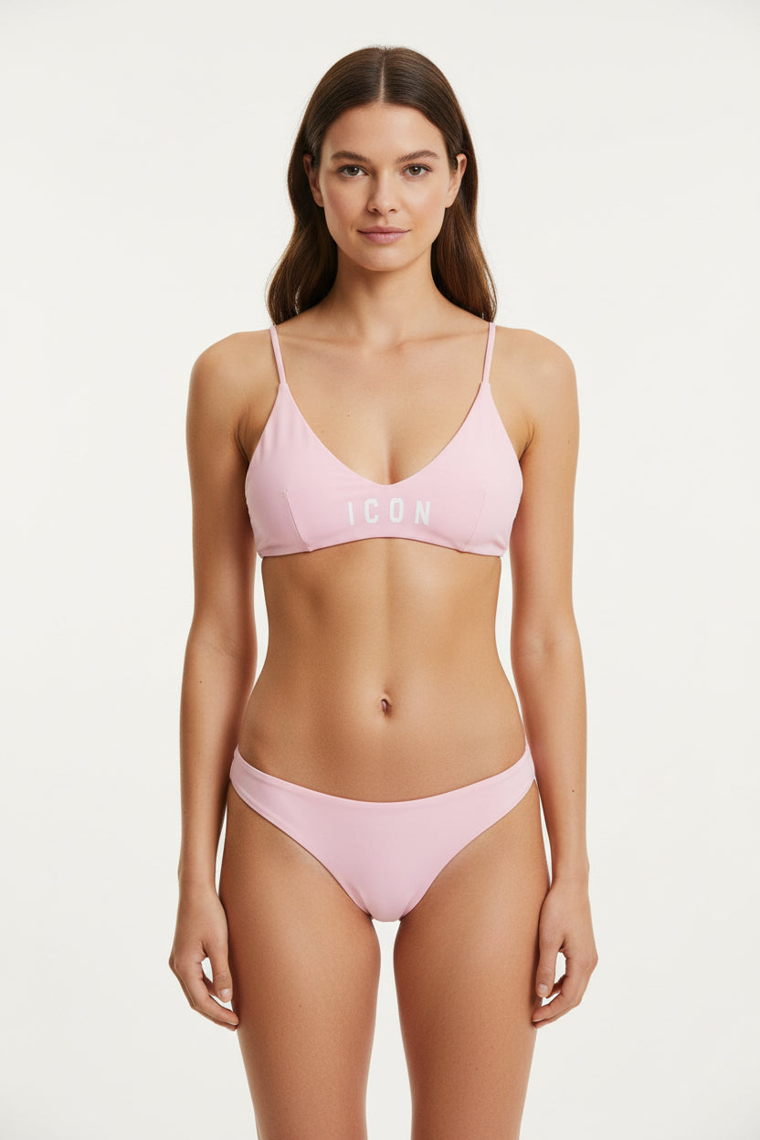 Bikini due pezzi Icon con logo piccolo
