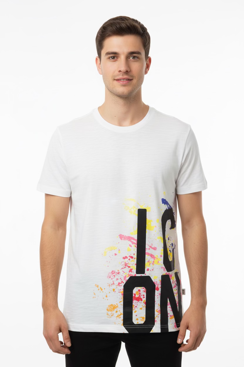 T-shirt Icon con logo laterale