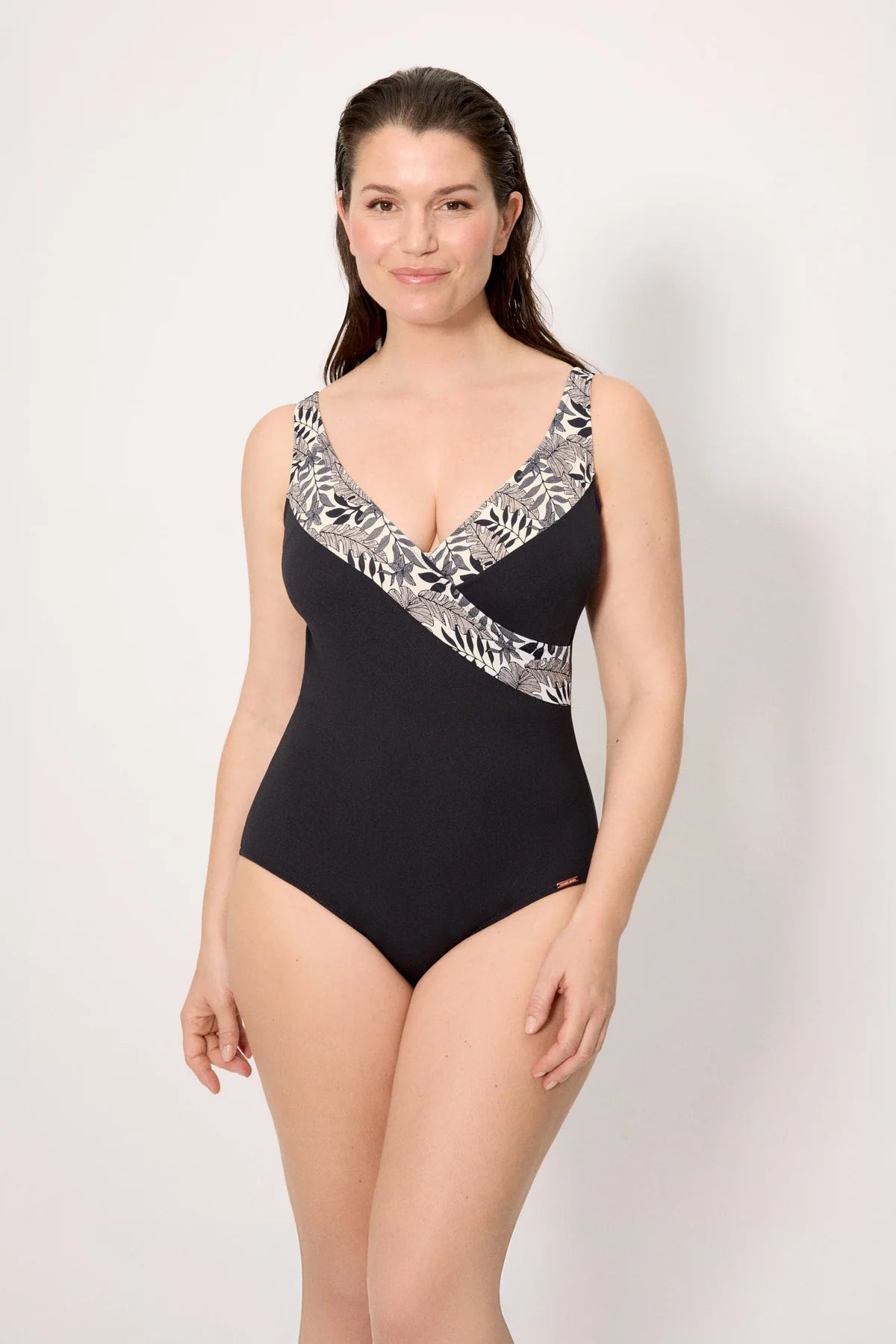 Costume da bagno modellante in micropiqué nero