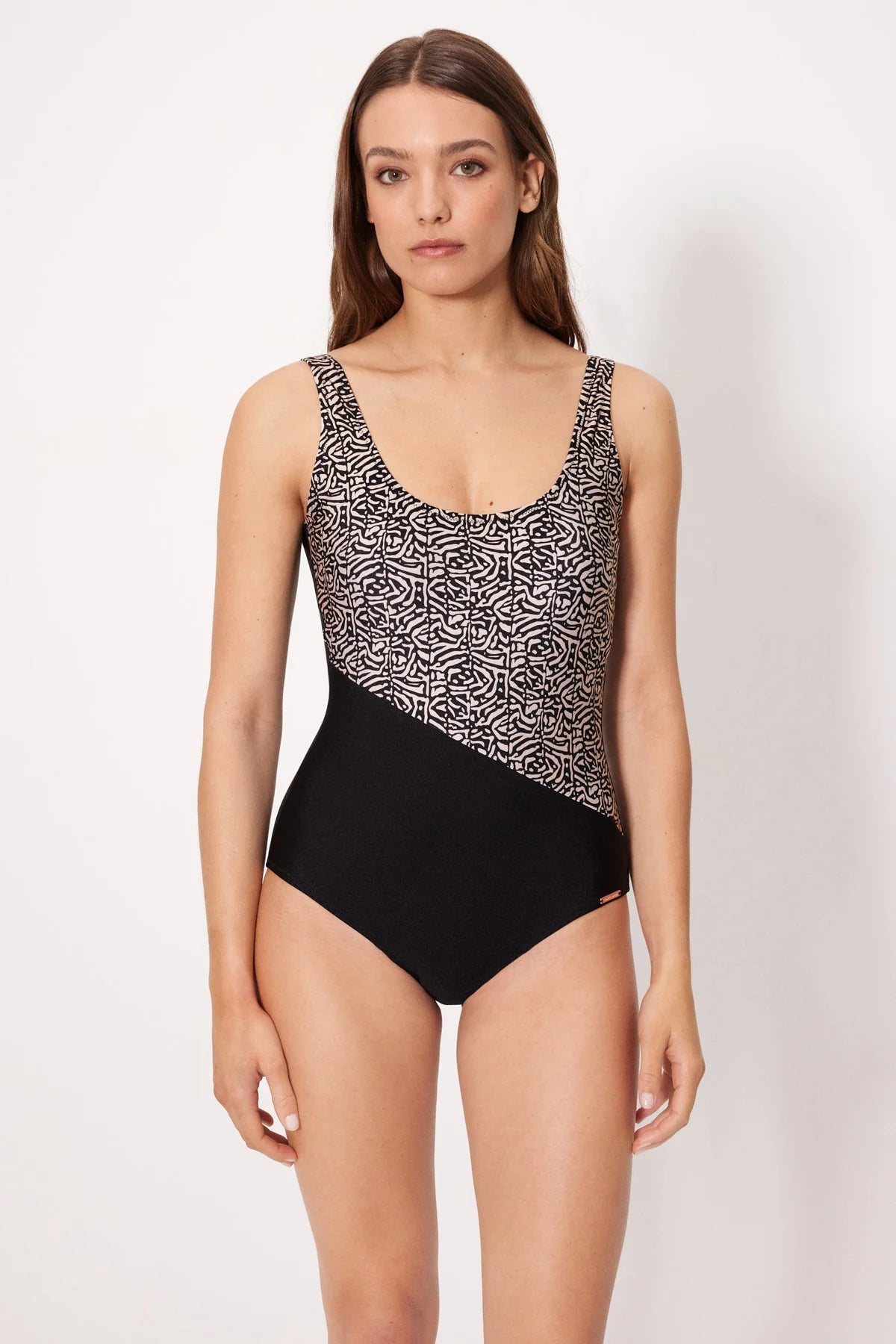 Costume da bagno snellente stampato con glitter