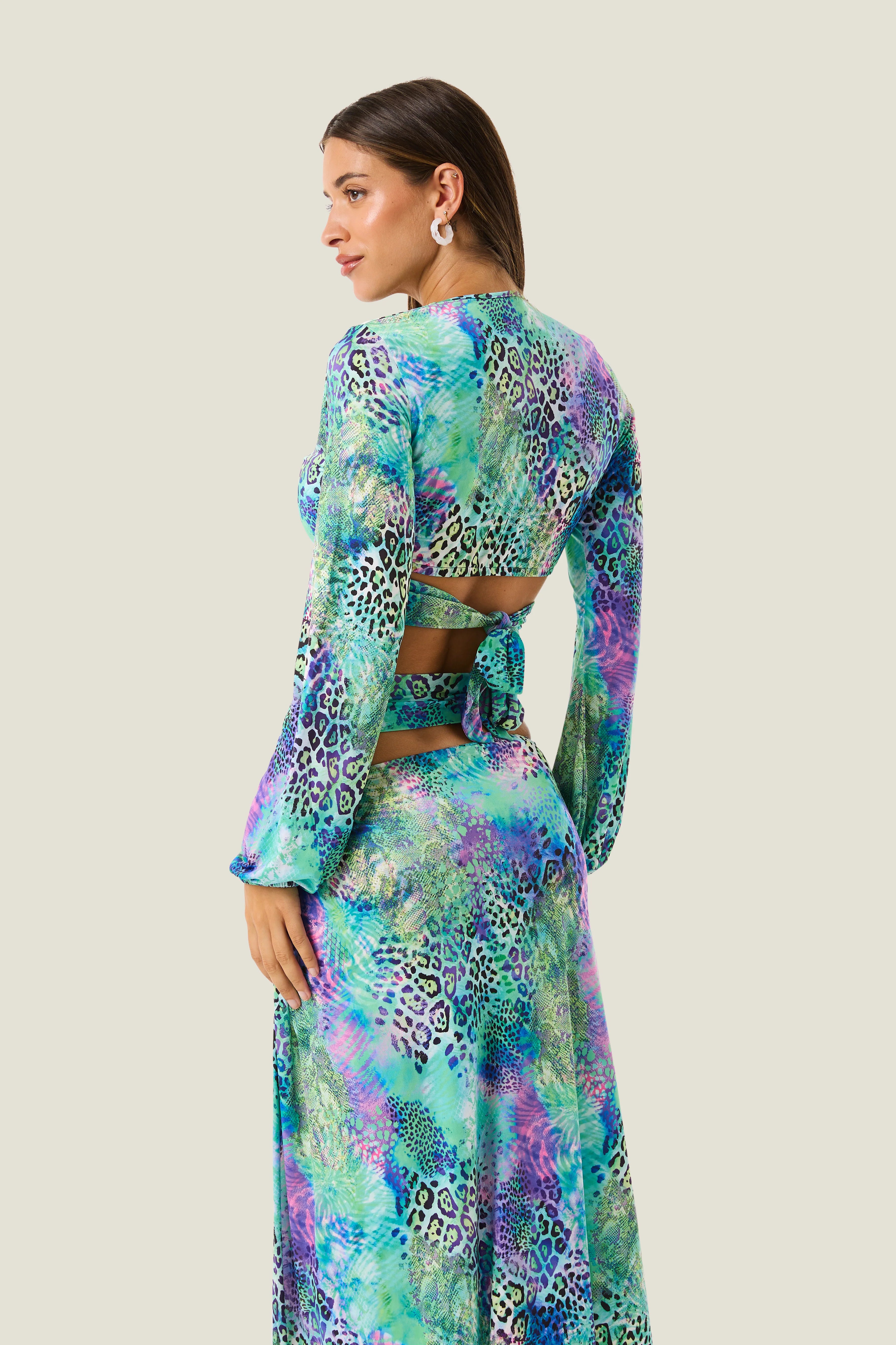 Top anello patch animalier