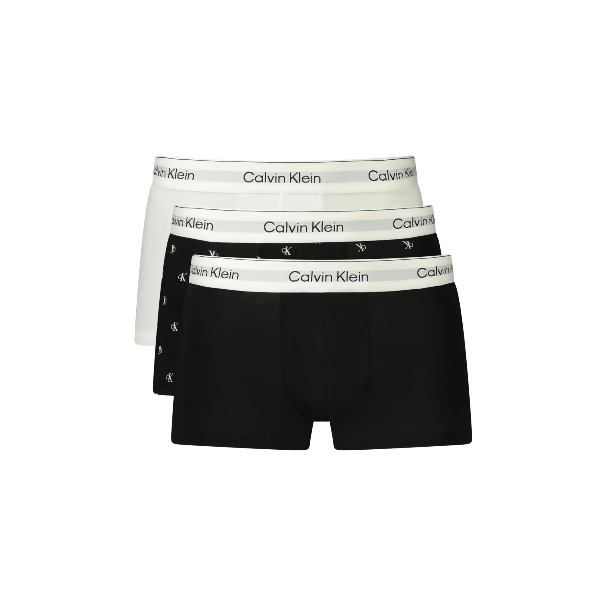 Calvin Klein 3-Pack Boxer Brief Uomo Nero / Bianco / Nero Logo Allover