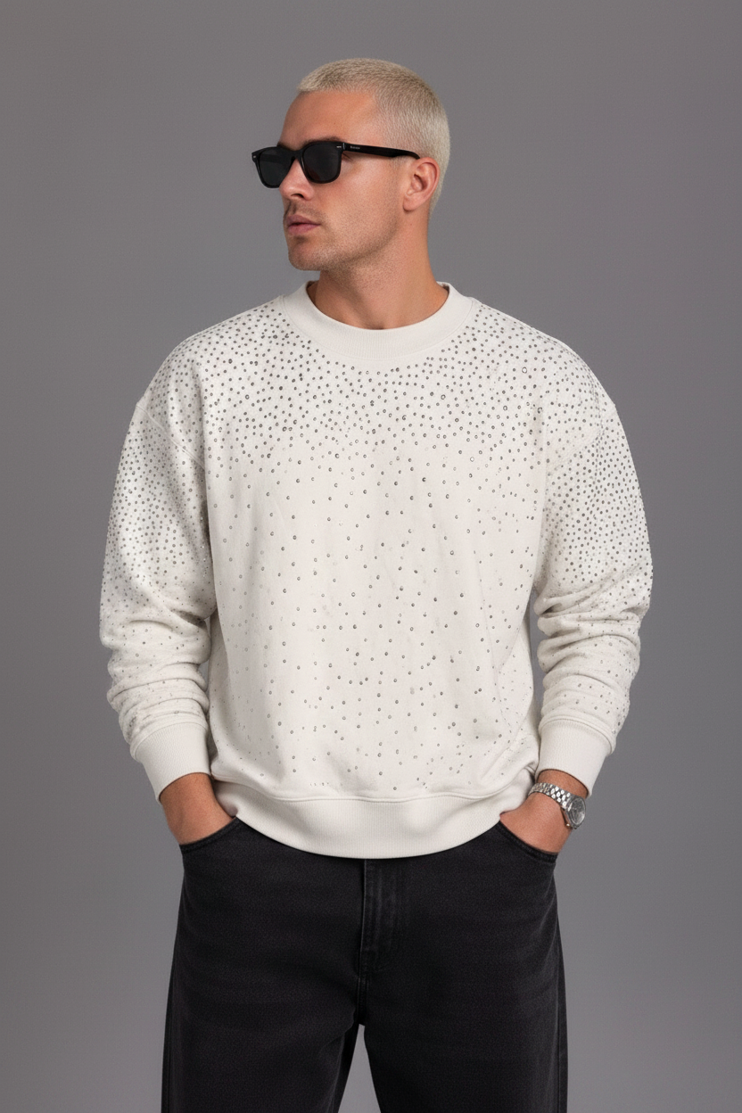 Maglia con Strass e Applicazioni Gioiello
